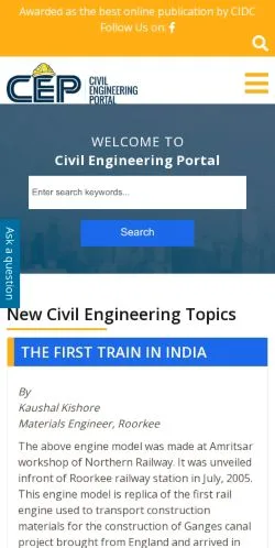 Aperçu du site EngineeringCivil, média de États-Unis pour articles sponsorisés