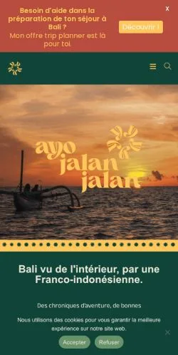 Anteprima del sito Ayo Jalan Jalan, media di Francia per articoli sponsorizzati