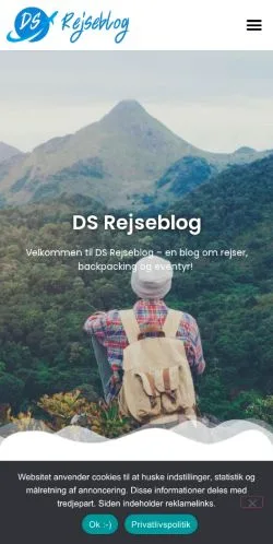 Anteprima del sito DS Rejseblog, media di Danimarca per articoli sponsorizzati