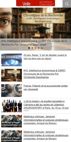 Pré-visualização do site www.veillemag.com, meio de França para artigos patrocinados