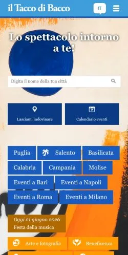 Podgląd witryny  il Tacco di Bacco, medium z kraju Włochy do artykułów sponsorowanych