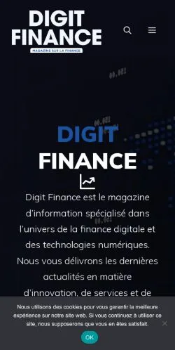 Anteprima del sito Digit Finance, media di Francia per articoli sponsorizzati