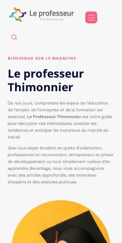 Anteprima del sito Le Professeur Thimonnier, media di Francia per articoli sponsorizzati