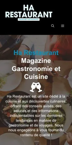 Preview of the Ha Restaurant website, a media outlet in France for sponsored articles