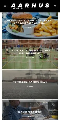Anteprima del sito Aarhus Panorama, media di Danimarca per articoli sponsorizzati