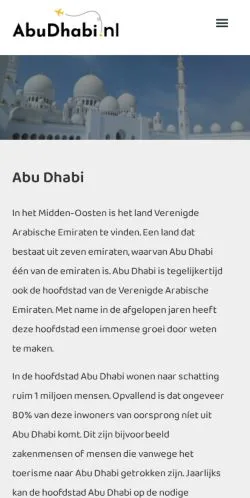 Podgląd witryny Abu Dhabi, medium z kraju Holandia do artykułów sponsorowanych