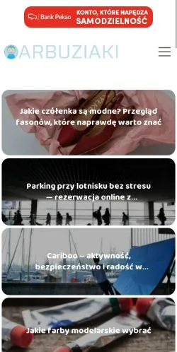 Anteprima del sito Arbuziaki, media di Polonia per articoli sponsorizzati