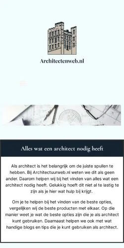 Anteprima del sito Architectuurweb, media di Paesi Bassi per articoli sponsorizzati