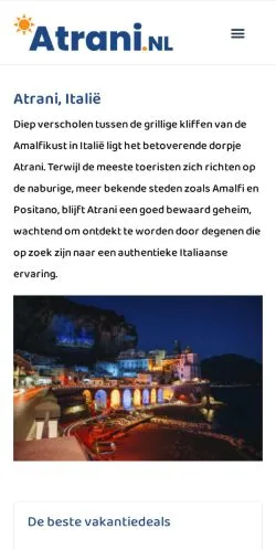 Anteprima del sito Atrani Reisgids, media di Paesi Bassi per articoli sponsorizzati