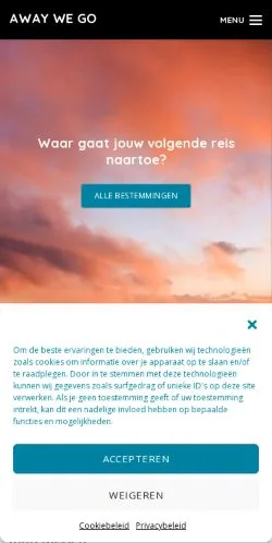 Anteprima del sito Away We Go, media di Paesi Bassi per articoli sponsorizzati