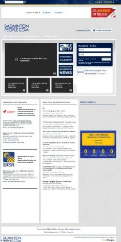 Anteprima del sito Badmintonpeople, media di Danimarca per articoli sponsorizzati