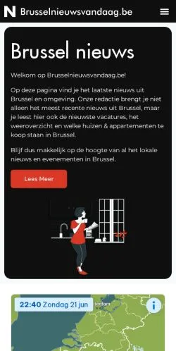 Anteprima del sito Nieuws uit Brussel, media di Belgio per articoli sponsorizzati