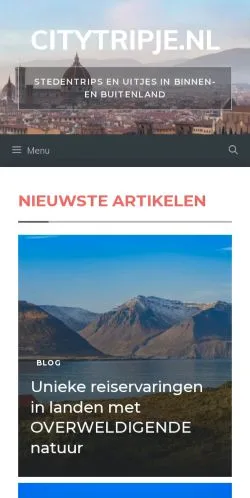 Anteprima del sito Citytripje, media di Paesi Bassi per articoli sponsorizzati