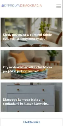 Podgląd witryny Cyfrowa Demokracja, medium z kraju Polska do artykułów sponsorowanych