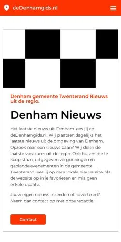 Podgląd witryny Denham Laatste Nieuws, medium z kraju Holandia do artykułów sponsorowanych