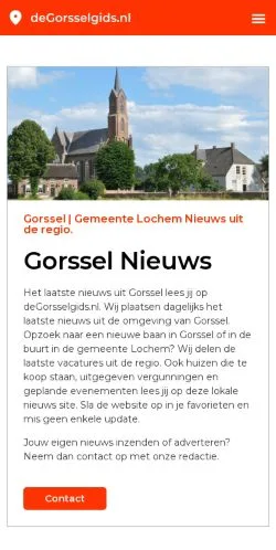 Podgląd witryny Gorssel Laatste Nieuws, medium z kraju Holandia do artykułów sponsorowanych