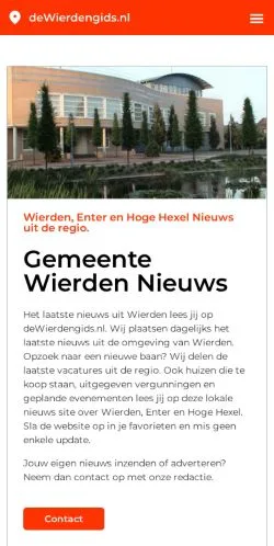 Podgląd witryny Wierden Laatste Nieuws, medium z kraju Holandia do artykułów sponsorowanych