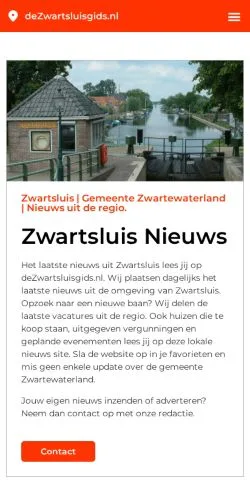 Anteprima del sito Zwartsluis Laatste Nieuws, media di Paesi Bassi per articoli sponsorizzati