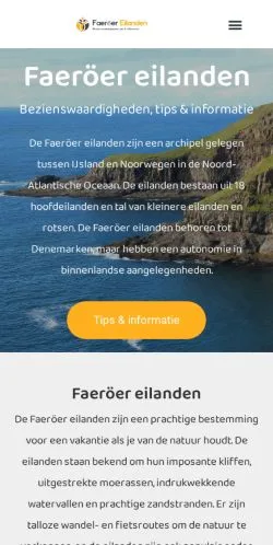 Anteprima del sito Faeröer Eilanden, media di Paesi Bassi per articoli sponsorizzati