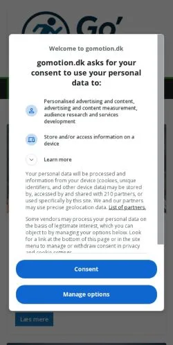 Voorbeeld van de site Go'motion, medium uit Denemarken voor gesponsorde artikelen