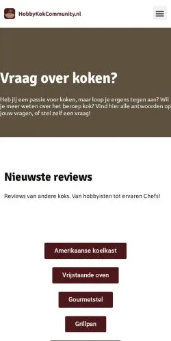 Anteprima del sito Hobbykokcommunity, media di Paesi Bassi per articoli sponsorizzati