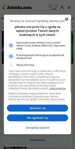 スポンサード記事向けのポーランドメディア、Jelonkaのサイトプレビュー