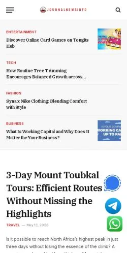 Anteprima del sito JournalNewsInfo, media di Stati Uniti per articoli sponsorizzati