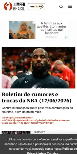 Voorbeeld van de site Jumper Brasil, medium uit Brazilië voor gesponsorde artikelen