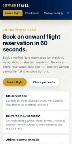 Anteprima del sito OnwardTravel, media di Stati Uniti per articoli sponsorizzati