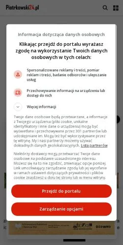 Podgląd witryny Piotrkowski 24, medium z kraju Polska do artykułów sponsorowanych
