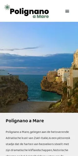Anteprima del sito Polignano A Mare, media di Paesi Bassi per articoli sponsorizzati
