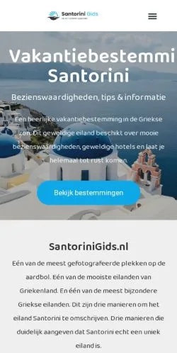 Anteprima del sito SantoriniGids, media di Paesi Bassi per articoli sponsorizzati