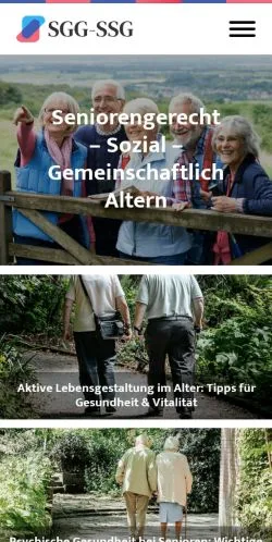 Anteprima del sito Seniorengerecht Sozial Gemeinschaftlich, media di Svizzera per articoli sponsorizzati