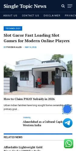 Podgląd witryny SingleTopicNews, medium z kraju Stany Zjednoczone do artykułów sponsorowanych