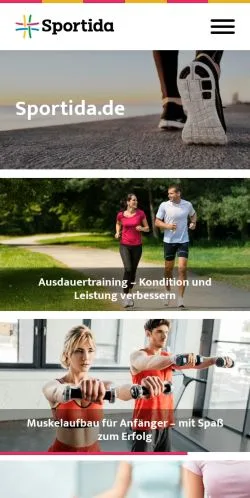 Anteprima del sito Sportida, media di Germania per articoli sponsorizzati