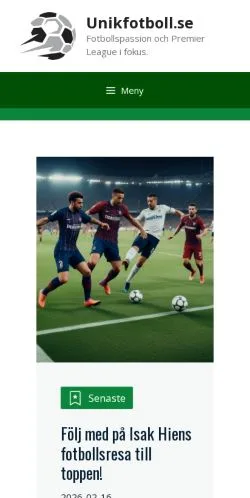 Anteprima del sito Unikfotboll, media di Svezia per articoli sponsorizzati