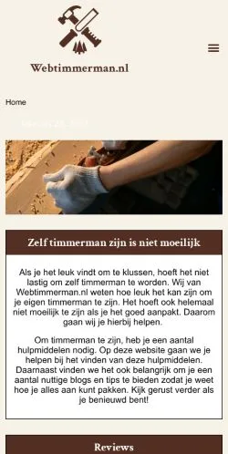 스폰서 기사용 네덜란드 매체 Webtimmerman 사이트 미리보기