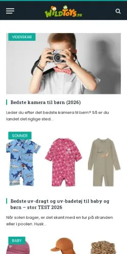 Anteprima del sito Wildtoys, media di Danimarca per articoli sponsorizzati
