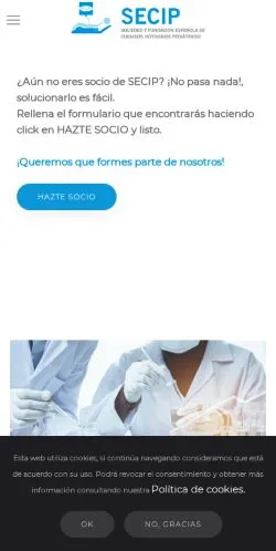 Preview of the SECIP website, a media outlet in Spain for sponsored articles