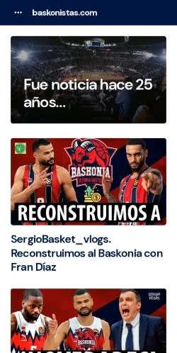 Anteprima del sito Baskonistas, media di Spagna per articoli sponsorizzati