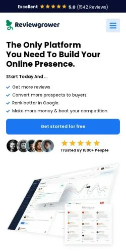 Anteprima del sito Reviewgrower, media di Stati Uniti per articoli sponsorizzati