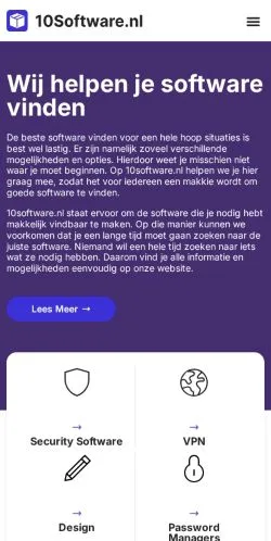 Forhåndsvisning av nettstedet 10software, medium fra Nederland for sponsede artikler
