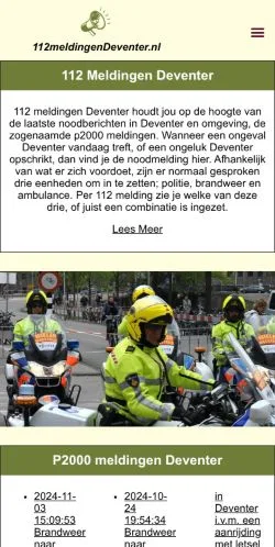 Anteprima del sito 112 Meldingen Deventer, media di Paesi Bassi per articoli sponsorizzati