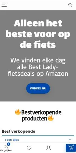 スポンサード記事向けのオランダメディア、Dames Fiets Kopenのサイトプレビュー