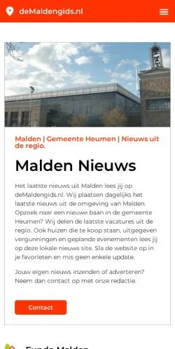 Anteprima del sito Malden Laatste Nieuws, media di Paesi Bassi per articoli sponsorizzati