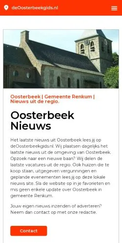Podgląd witryny Oosterbeek Laatste Nieuws, medium z kraju Holandia do artykułów sponsorowanych