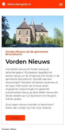 Forhåndsvisning af Vorden Laatste Nieuws, medie fra Nederlandene til sponsorerede artikler