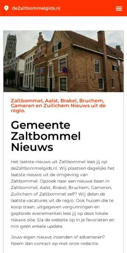 Anteprima del sito Zaltbommel Laatste Nieuws, media di Paesi Bassi per articoli sponsorizzati
