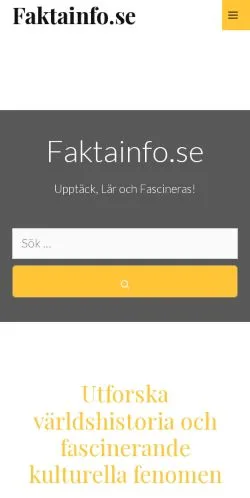 Anteprima del sito Faktainfo, media di Svezia per articoli sponsorizzati