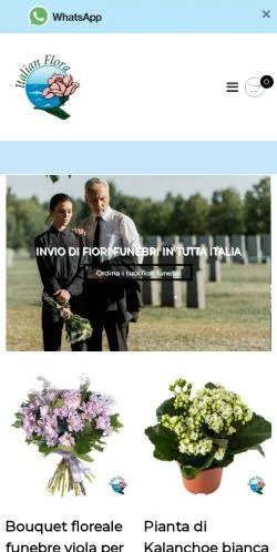 Anteprima del sito Funeral Flowers, media di Italia per articoli sponsorizzati